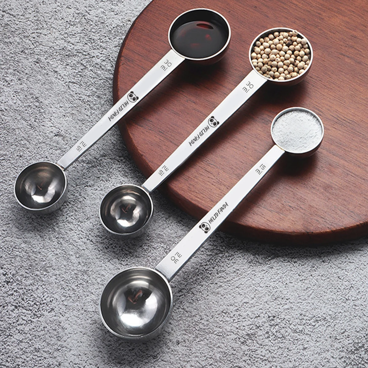 2 in 1 Stainless Steel Measuring Spoon Double Head Measure Scoop Kitchen Multifunctional Coffee Scoop With Seal Clip kitchen measuring spoons measuring spoon set
