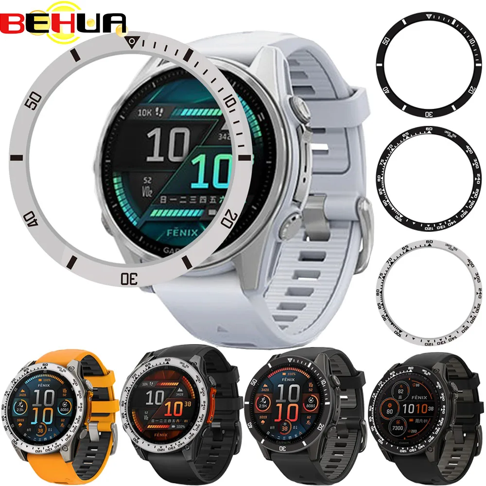 BEHUA Decorative Metal Bezel Ring Styling Case for Smartwatch Protective Cover