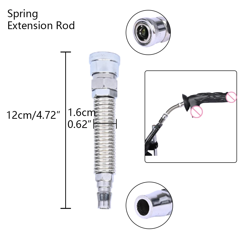 ROUGH BEAST Extension Rod for Vac-U-Lock Sex Machine Spring Extension Pole Quick Plug Accessories Sex Toy Masturbation Machine Sex Toys