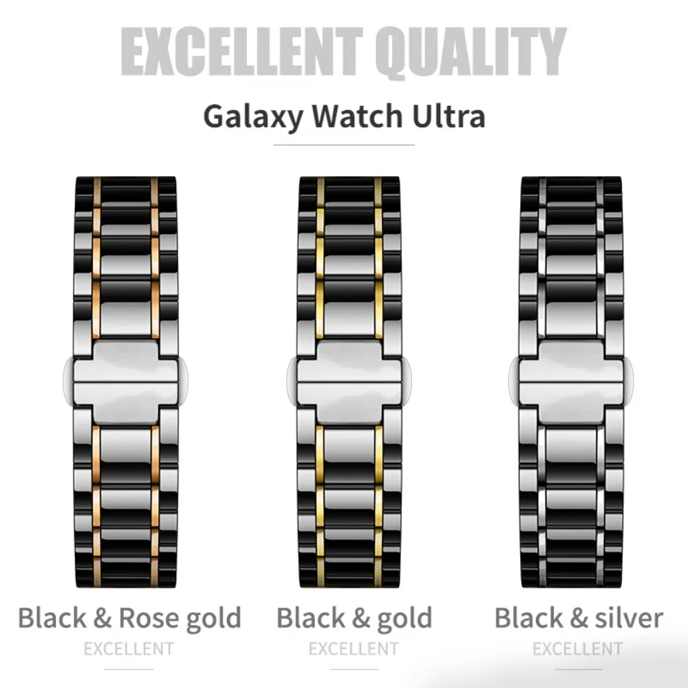 Ceramic and Stainless Steel Bracelet Band