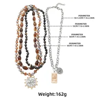 ZAA Luxury Women Jewelry 2025 Trend Vintage Irregular Pendant Multilayer Handmade Beaded Chain Necklaces Fashion Accessories 2