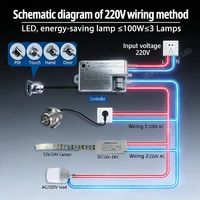 220V touch sensor switch single door/double door control intelligent control cabinet light kitchen wardrobe, hidden installation - Image 2