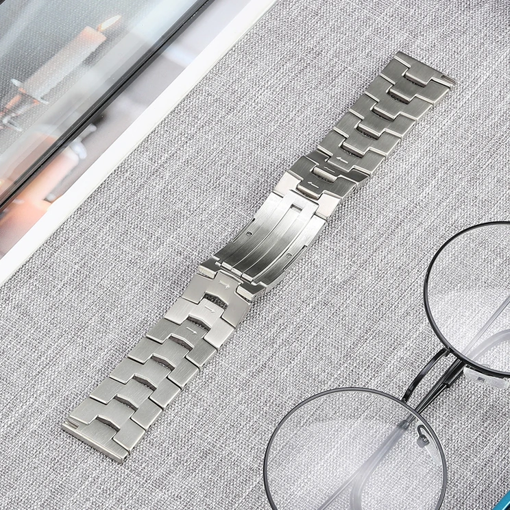 Titanium 22mm strap for Samsung galaxy Watch 3 45mm/gear s3 Business Bracelet for Huawei Watch GT2 Pro 46mm for amazfit GTR 47mm