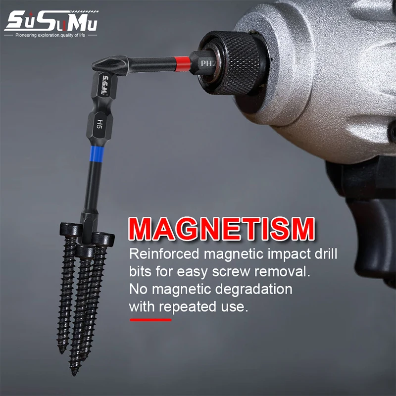 39pcs Screwdriver Bit Set Strong Torque Screwdriver Impact Driver Bit Set Non-slip Magnetic Batch Head Impact Screw Driver Bit 4