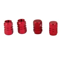 4 Pieces Aluminum Tire Wheel Rims Tire Valve Stem Caps Car Truck Vehicles Motorcycle Bike Chrome Red 6