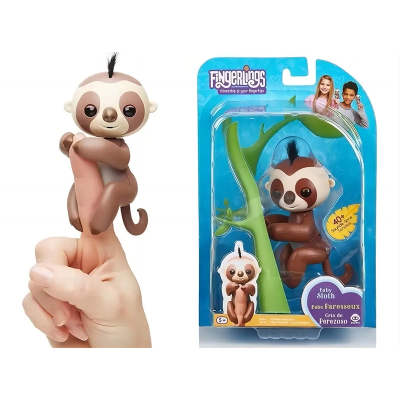 thumbnail image 1 of Figuras de acción de monos interactivos originales para bebés Fingerlings, monos con punta de dedo, mascotas electrónicas inteligentes, juguetes de regalo para niñas y niños, 1 of 5