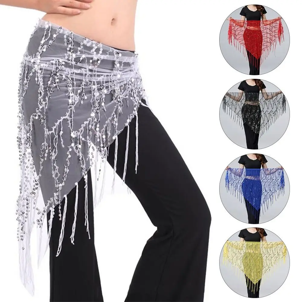 

For Thailand/India/Arab Sequins Tassels Waist Chain Hip Scarf Belly Dance Belt Dancer Skirt