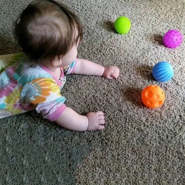 Children Ball Hand Sensory Toy Rubber Textured Multi Tactile Senses Touch Development Educational Inflatable Soft Toys 2