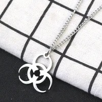 Collier tendance pour hommes et femmes, INS Street Punk Hip-Hop, bijoux, nouveau pendentif avec Logo biochimique en acier inoxydable 4