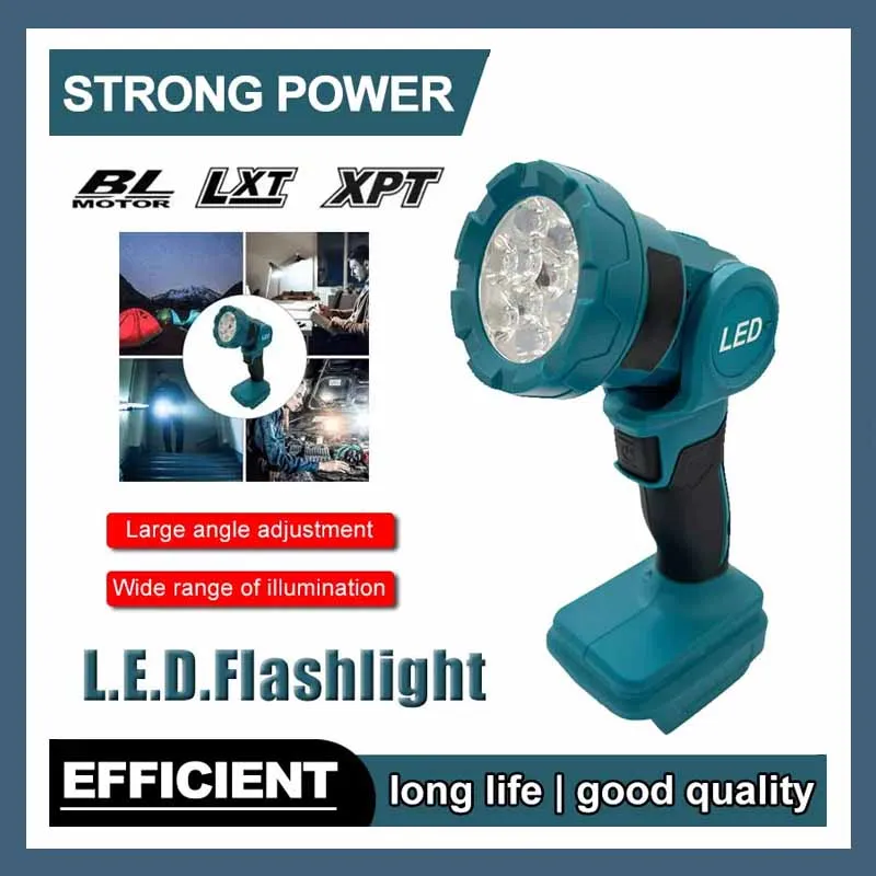 Fit Makita Cordless LED Work Light Rechargeable Flashlight 18V Battery Power Too