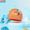 Cute Cartoon Children's Swimming Cap Mermaid Pattern Girls Silicone Swim Cap Dinosaur Crab Print Waterproof Swimming Hat for Boy 6