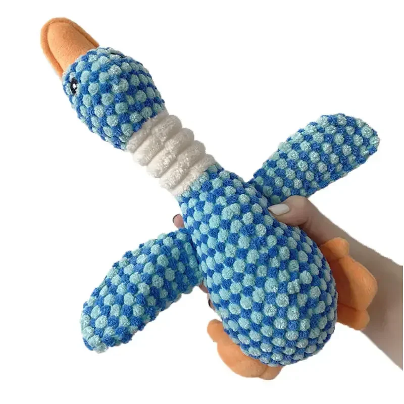 Cute Plush Dog Toys Pet Duck Squeak Toy for Puppy Sound Wild Goose Chew Toy for Small Middle Large Dogs Teeth Cleaning 4