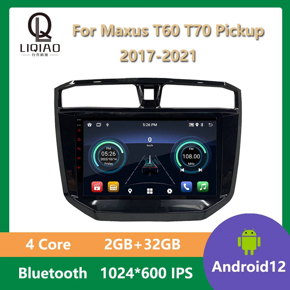 

10.1" 2Din Car Radio DVD Head Unit For Maxus T60 T70 Pickup 2017 2018 2019 2021 Multimedia Video Player Bluetooth GPS Navigation