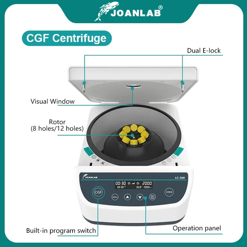 JOANLAB Centrifuge Machine Cgf Plasma Centrifuge Laboratory For 2/5/10ml Blood Collection Tube And 15/50ml Tube