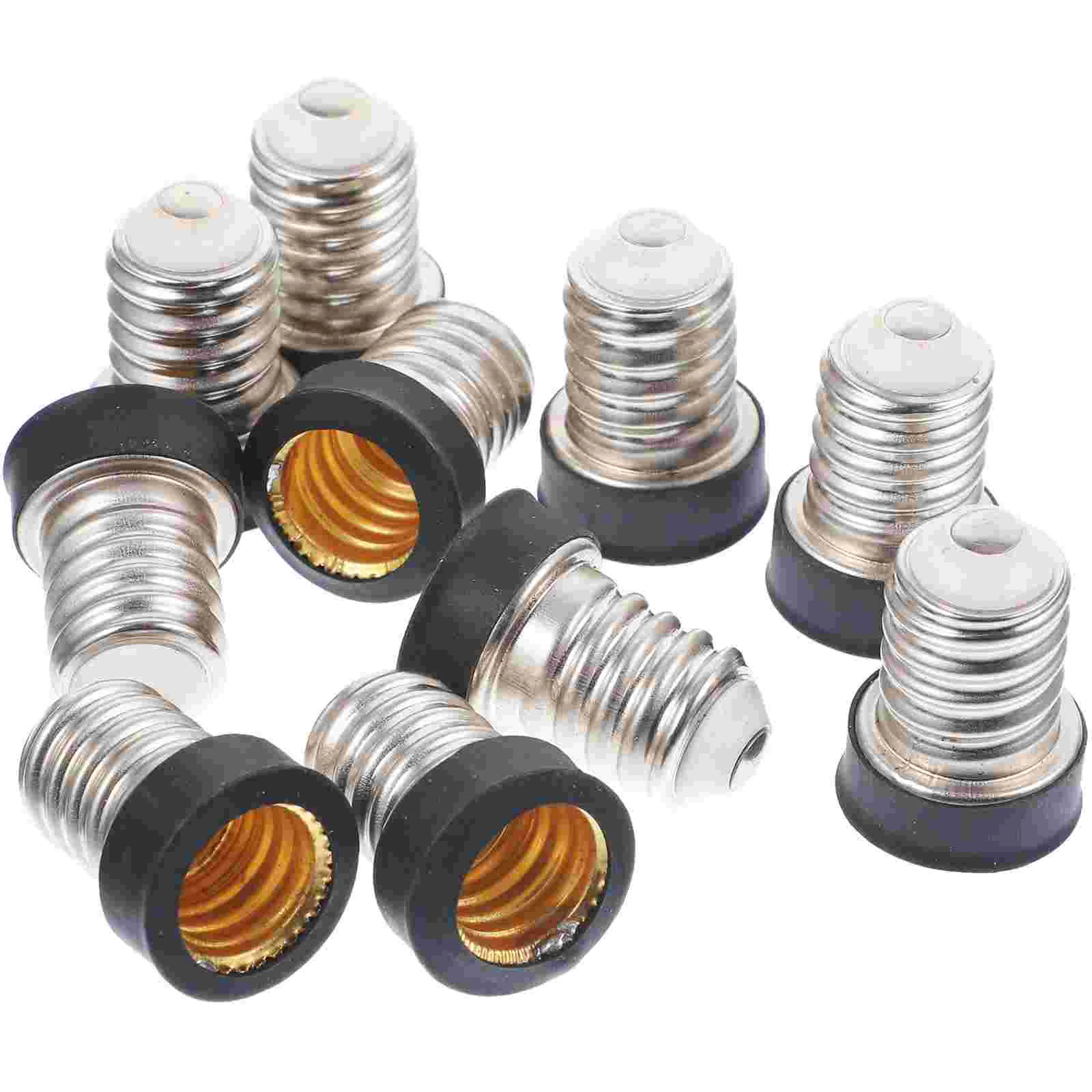 

10 Pcs Lampholder Adapter E14 Light Bulb Converter Socket Copper Converters Base