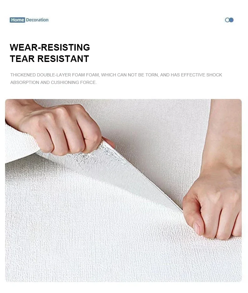 Description Picture 6 of item3D Wall Sticker Wallpaper Self-Adhesive Waterproof Wall Covering Panel for Living Room Bedroom Bathroom Home Decoration