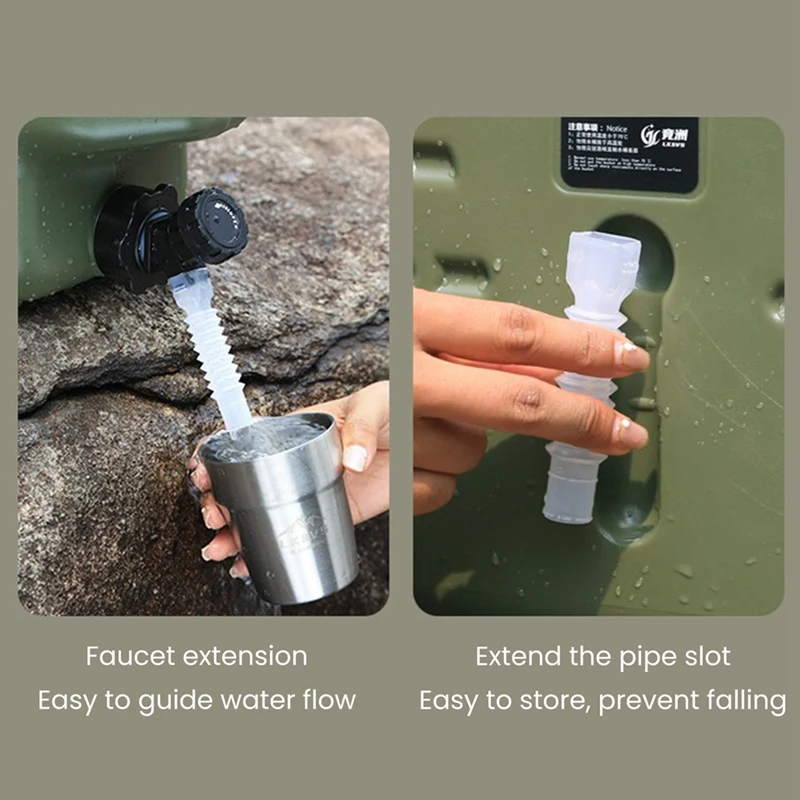3.2 Gallon (12L) With Faucet Water Container-Portable Camping Water Tank Jug Easy Install