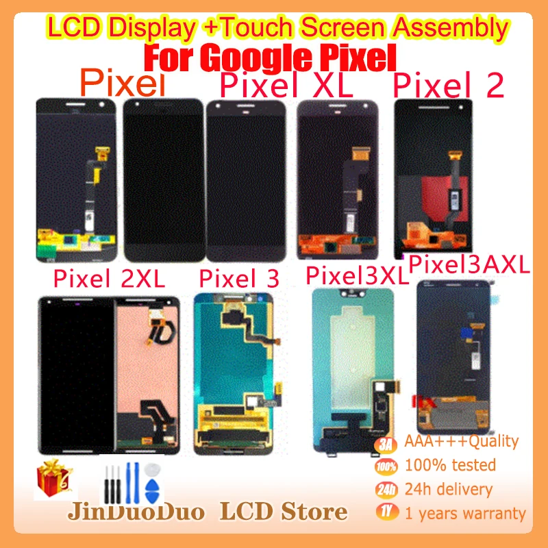 

Amoled LCD For Google Pixel 2 3 3A XL LCD Display Touch Screen Digitizer Assembly Replacement For Google Pixel XL 2XL 3XL 3AXL