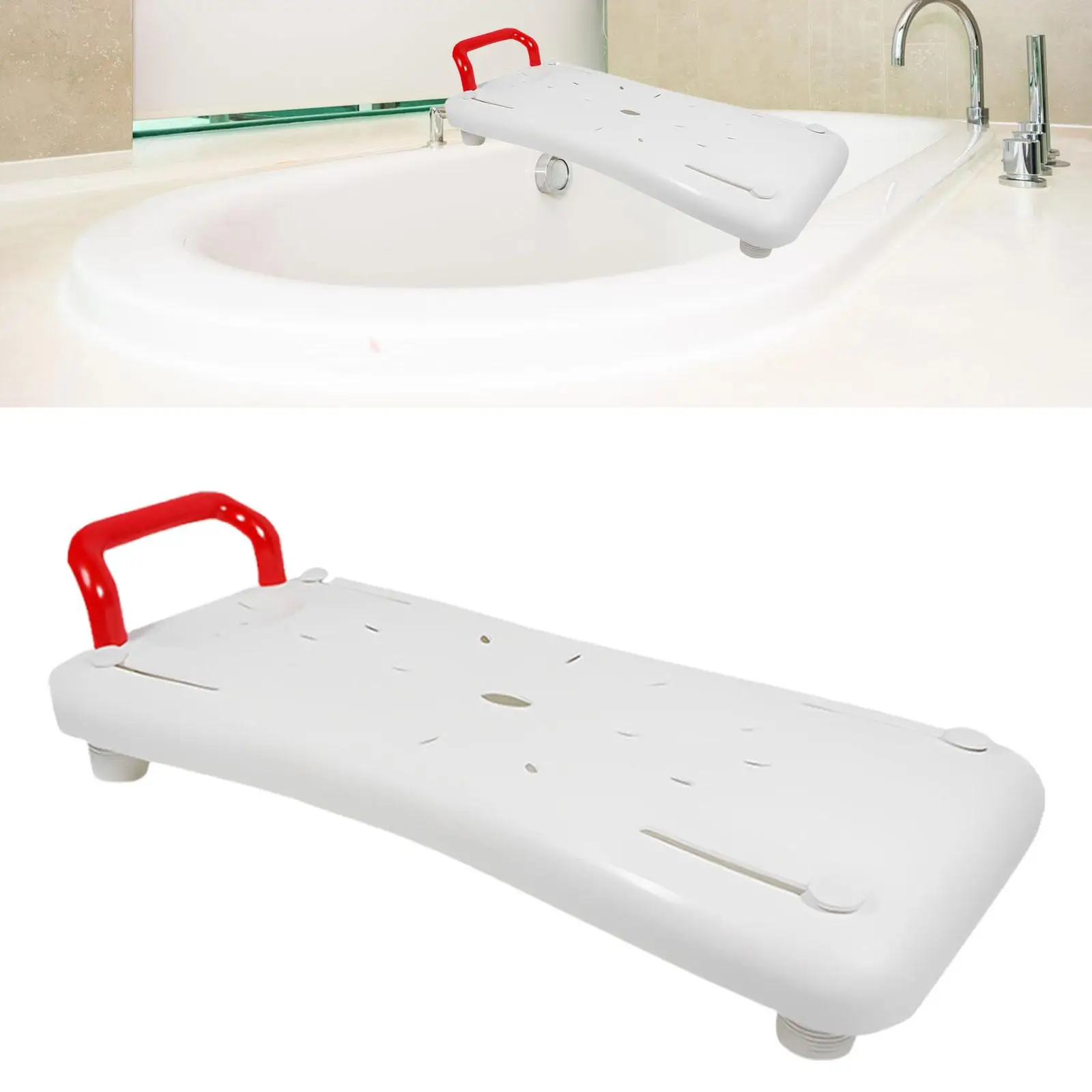 Tub Bench with Handle No Slip Suspended Bath Seat for Adults Seniors Elderly