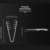 Volumizing Wide-Tooth Hair Styling Comb for Men, ABS Plastic with Textured Grip, Ideal for All Hair Types, Perfect for Home Use 2