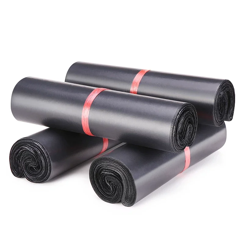 50 postal transport bags, opaque PE plastic bags,transport envelopes, black mail bags with self-adhesive seals,customizable logo 6