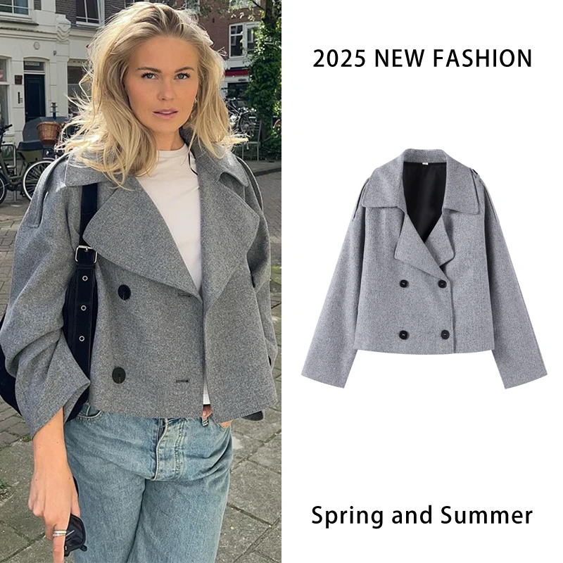 Cessie | Women's double-breasted short coat | Modern