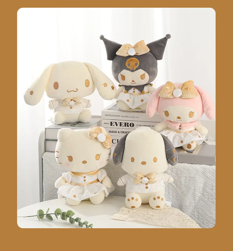 

28/25 см Kawaii Sanrio, Hello Kitty плюшевые игрушки Kuromi My Melody аниме Cinnamoroll мягкие игрушки для детей рождественские подарки на день рождения