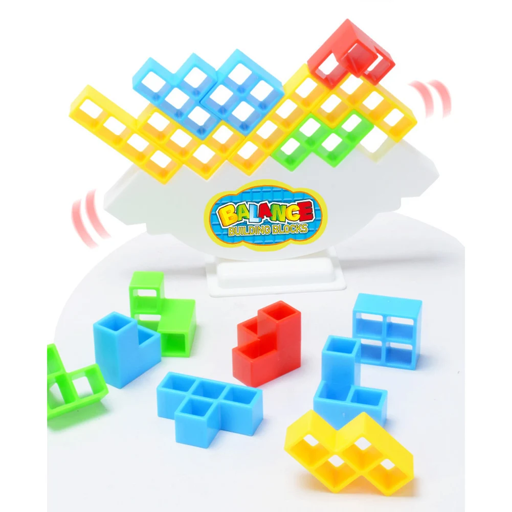 16-64PCS Building Block Brick Toy Balance Stacked Tetra Tower Game Swing High Russian Building Blocks Kid Desktop Party Toys - 6