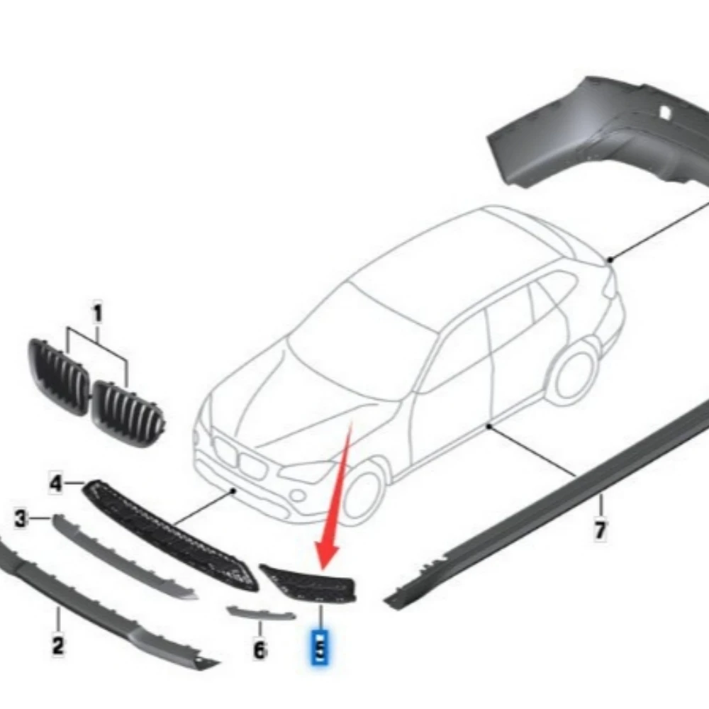 FRONT BUMPER VENT 51117303757 51117303758 For BMW X1 2013-2015 E84