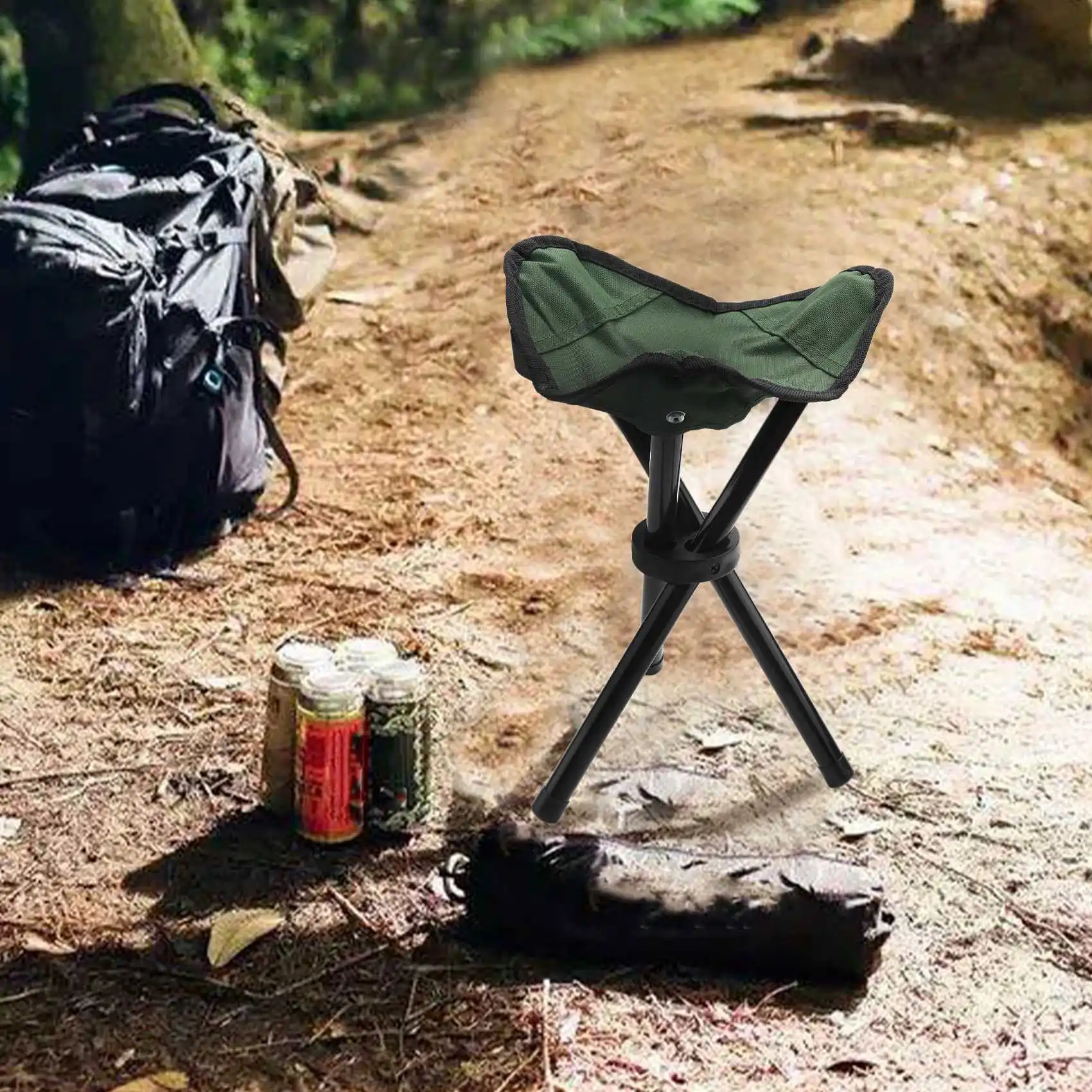 Sgabello Treppiede PORTAL Pieghevole XL Con Schienale – Camouflage Per Pesca