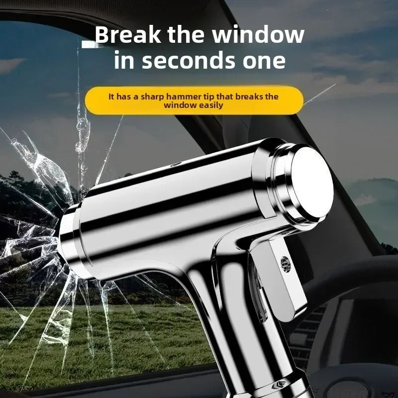 Martello di Sicurezza per Auto, Rompivetro con Taglierino per Cintura di Sicurezza, Strumento di Emergenza per Salvataggio e Fuga - Image 5