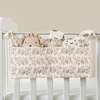 Baby Crib Organizer Multi-Purpose Bed Storage Bag 2 Pockets Bedside Hanging Diaper Nursery Organizer for Diapers Toys Clothing 4
