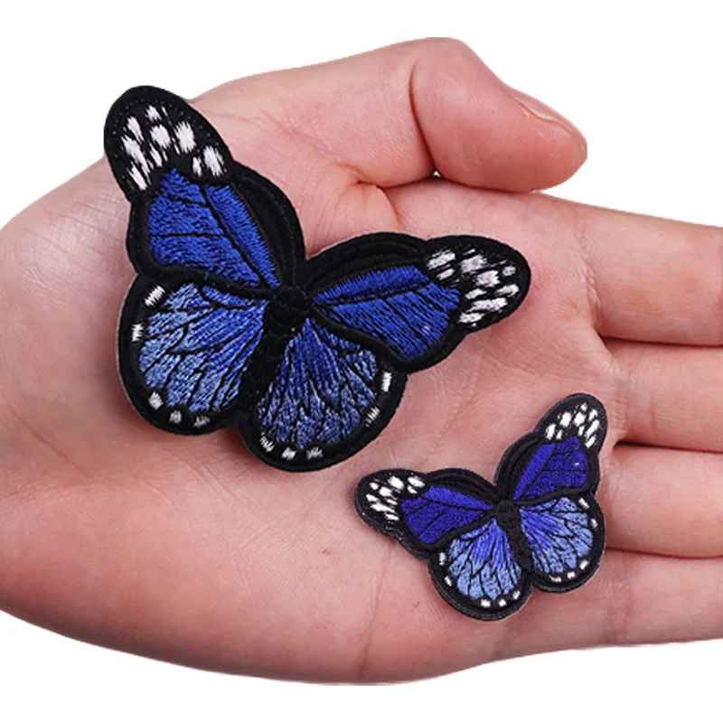 2PCS 21Color Butterfly Embroidered Patch Badges Iron On Patches For Clothing Thermoadhesive Patches On Clothes Sewing Appliques
