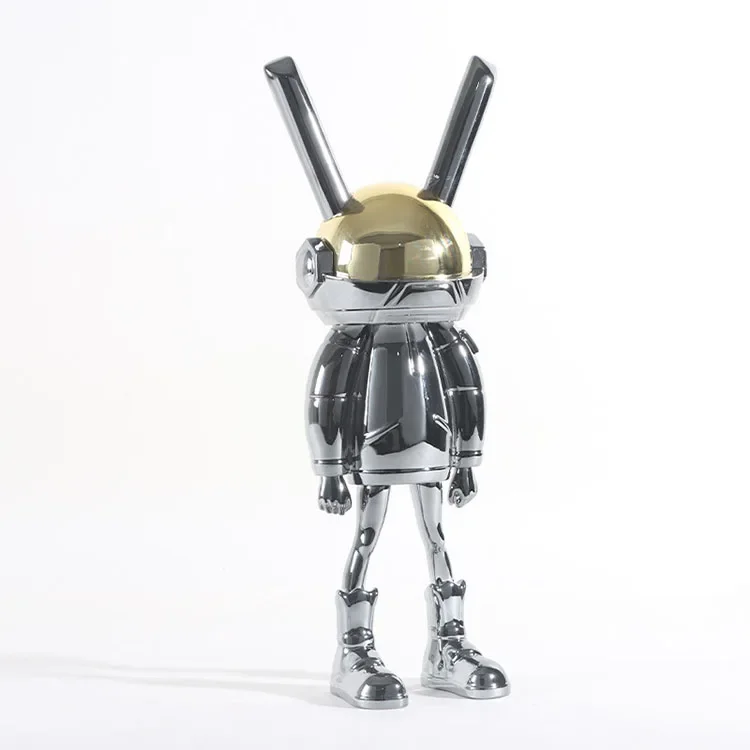 

Electroplating Space Man Rabbit Cartoon Statues Animal Statue Wholesale Home Decor Furnishing Resin Crafts Diy Home Decor