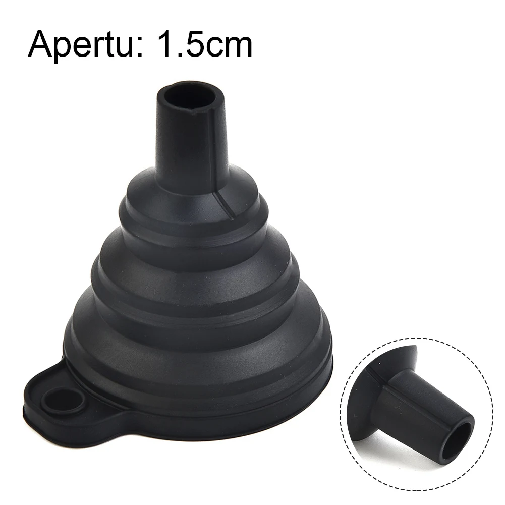 

1 Pcs Car Funnel Hot 7.5cmX8cm Parts Petrol Silicone Universal Collapsible Fluid Change Fill Gasoline Oil Fuel