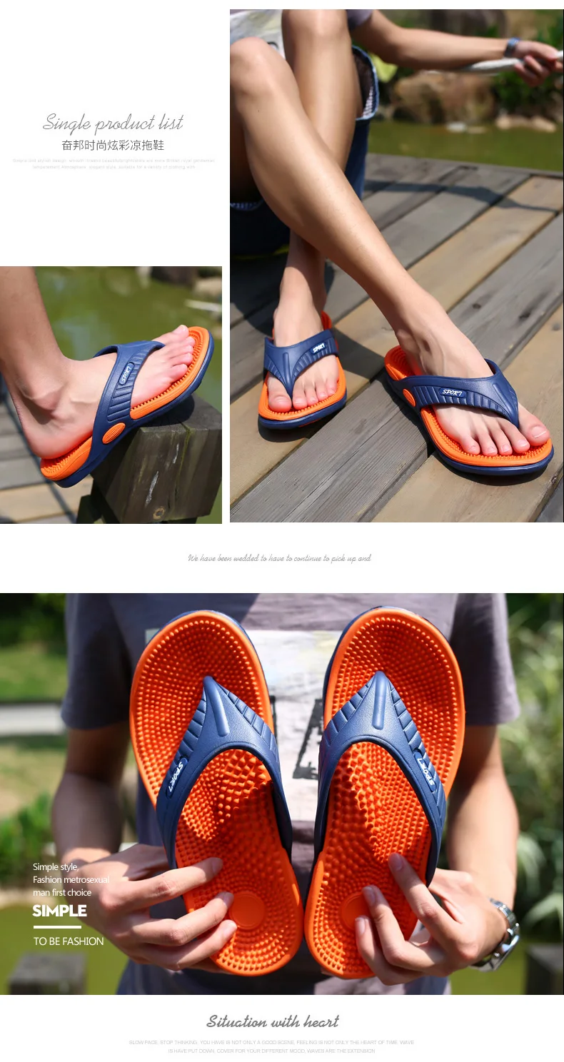 Men's Comfortable Slip-On Slippers Soft Breathable Home Wearable Slippers Anti-Slip EVA Material for Casual Wear