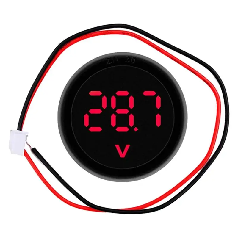 Battery Voltage Gauge Waterproof Voltmeter LED Digital Display Voltage Meter  car voltage detector suitable for marine cars