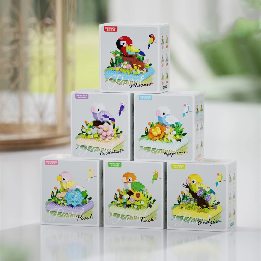 Papagei Kawaii Vogel Kleine Blöcke Gebäude Kreative Pädagogisches Gebäude Spielzeug Für Jungen Mädchen Geeignet Für Dekorieren Jungen Spielzeug Kind – Detail 7