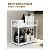 Double desk storage rack Kitchen organizer Bathroom countertop Perfume and cosmetics shelf Dressing table rack 4