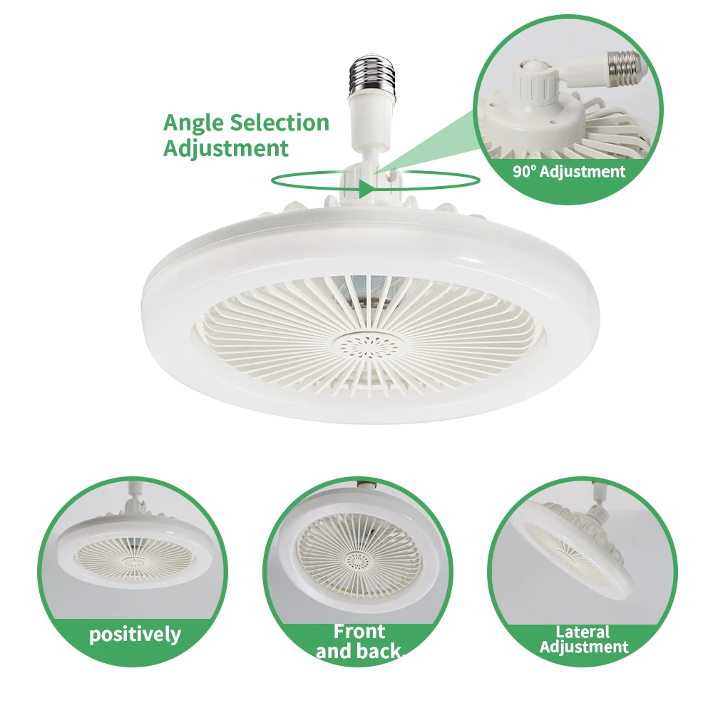 Led Fan Light E27 Lamp Holder Rotatable Led Mini Ceiling Fan Light with Fragrance Dimming 3