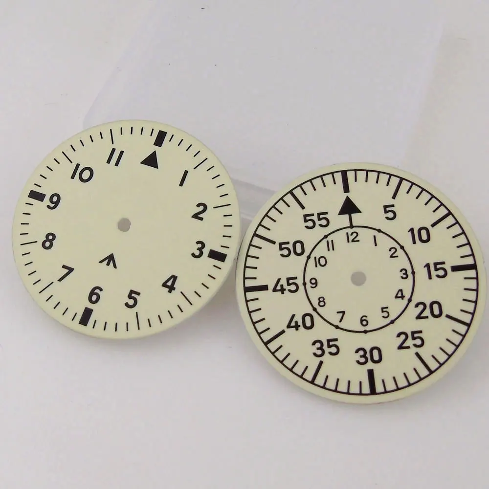 Elegant Vintage White Diver Watch with Luminous Hands - 29mm & 33.5mm Dial