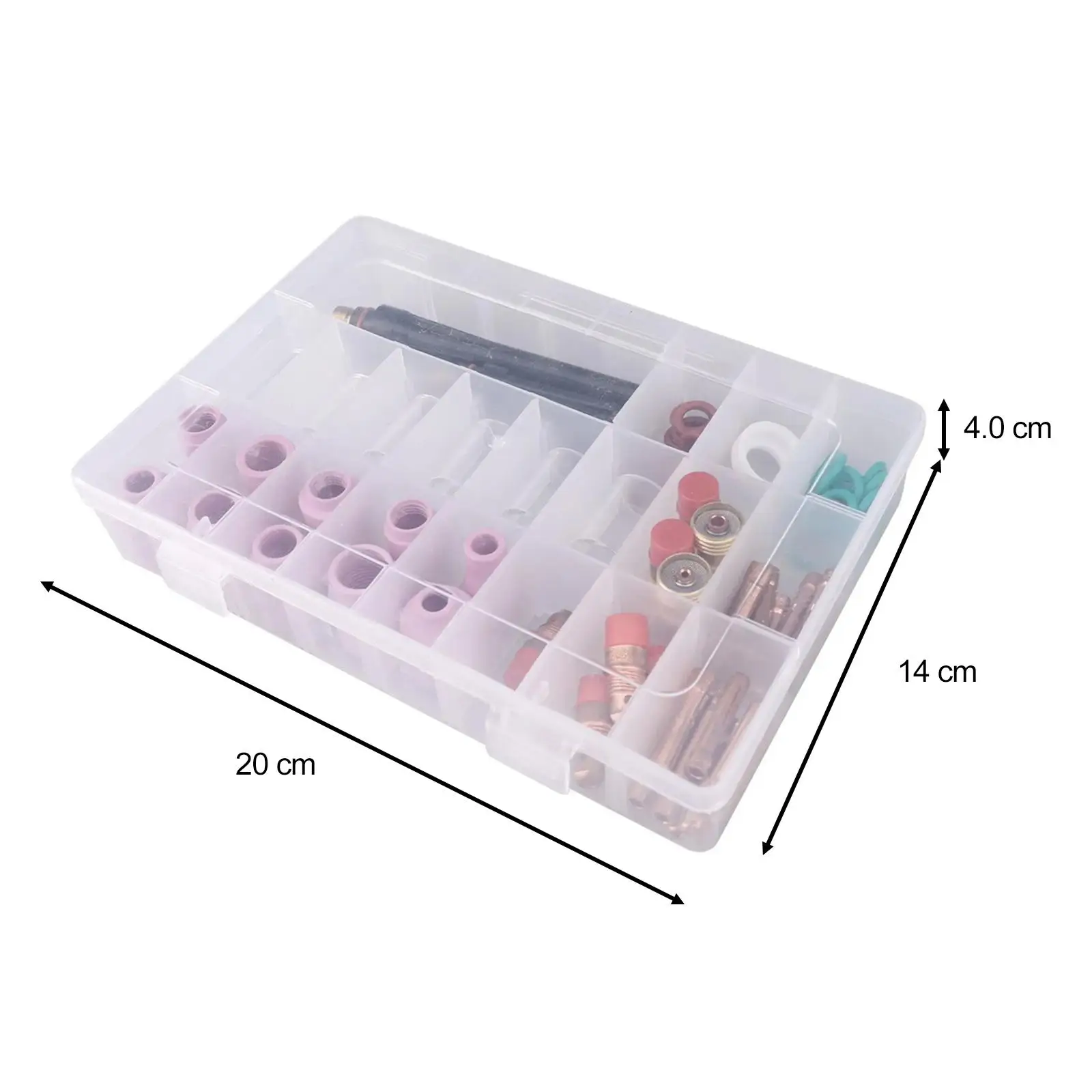 TIG Welding Torch Accessories Kit Collets Body Glass Cups Back Caps Replacement Tool O Rings Gas Lens 55 Pcs for WP17/18/26