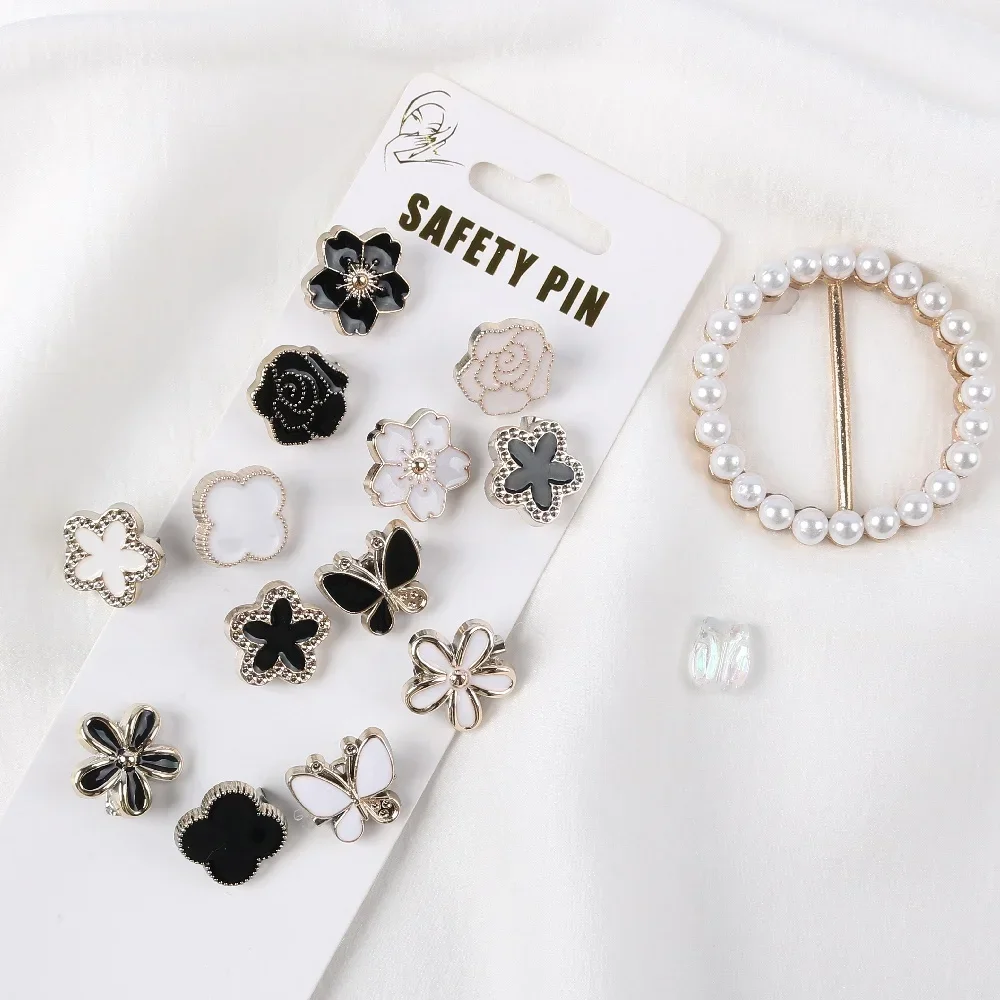 

Brooch Women Pins Clothes Decoration Buckle Fastener Nail Catcher Pearl Button Accessories