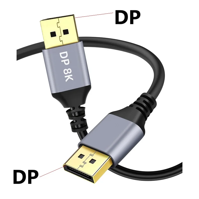 Premium High-Speed 8K DisplayPort Cable – Supports 8K@60Hz & 4K@144Hz, 32.4Gbps, Ideal