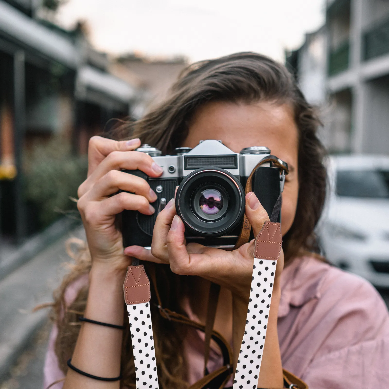 빈티지 스타일 카메라 숄더 스트랩, 조절 가능한 넓고 편안한 크로스바디 넥 슬링 벨트 (DSLR 미러리스 카메라용)
