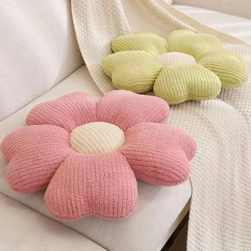 Colourful Sakura Flower Shape Cushion Soft Stuffed Sunflower Car