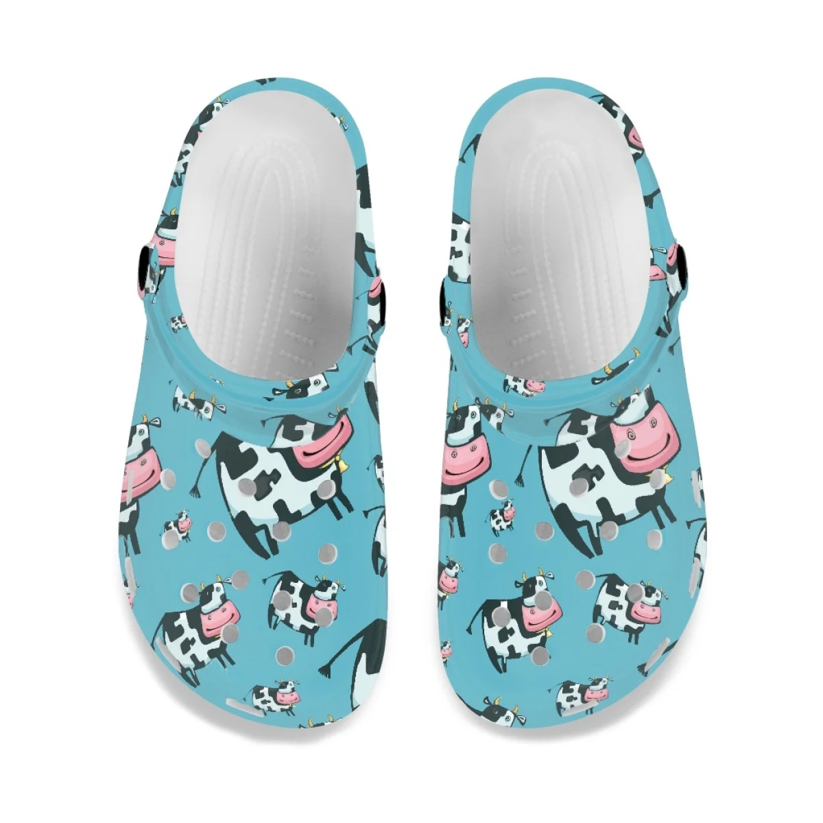 Cute Cartoon Cow Design Slippers New Lightweight Non-slip Home Flats Shoes Couple Indoor Breathable Travel Beach Sandals Slides