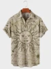 Fashion Chest Design Men's Harajuku Korean Shirt Men Man Y2K Floral Hawaiian Casual Summer Button 3D Print Short Sleeve Camisas 4