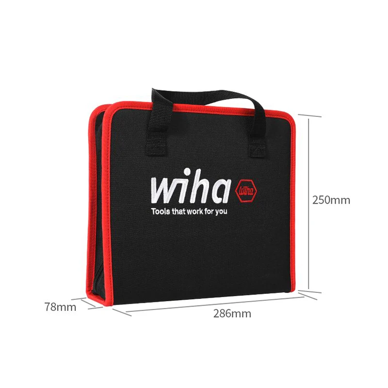 Juego de herramientas de instalación de Wallbox de Wiha (rojo/amarillo, 23  piezas, incl. bolsa funcional)