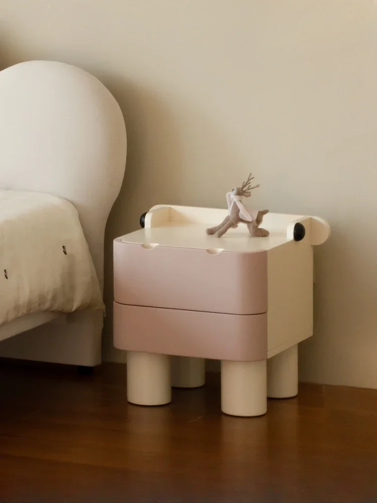 1Children's room cute storage small cabinet bedroom drawer cabinet simple style bedside
